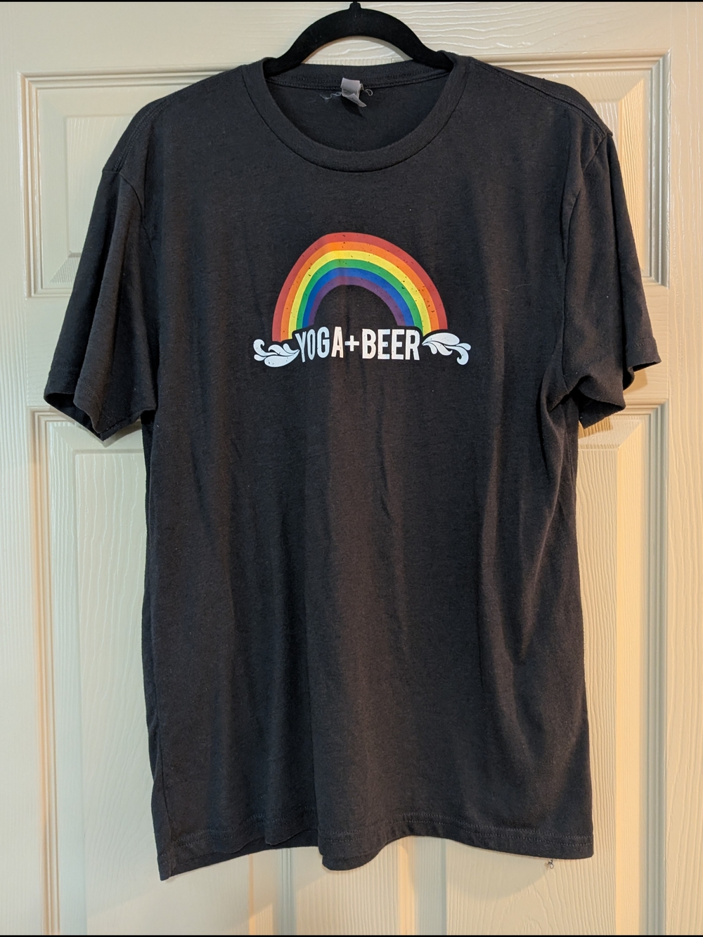 Yoga + Beer Rainbow Graphic T-Shirt